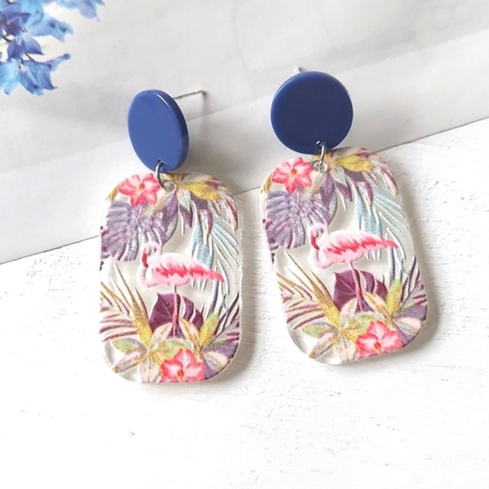 Flamingo Tropical Earrings